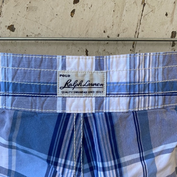Polo by Ralph Lauren Plaid Swim Board Trunks - Picture 8 of 10